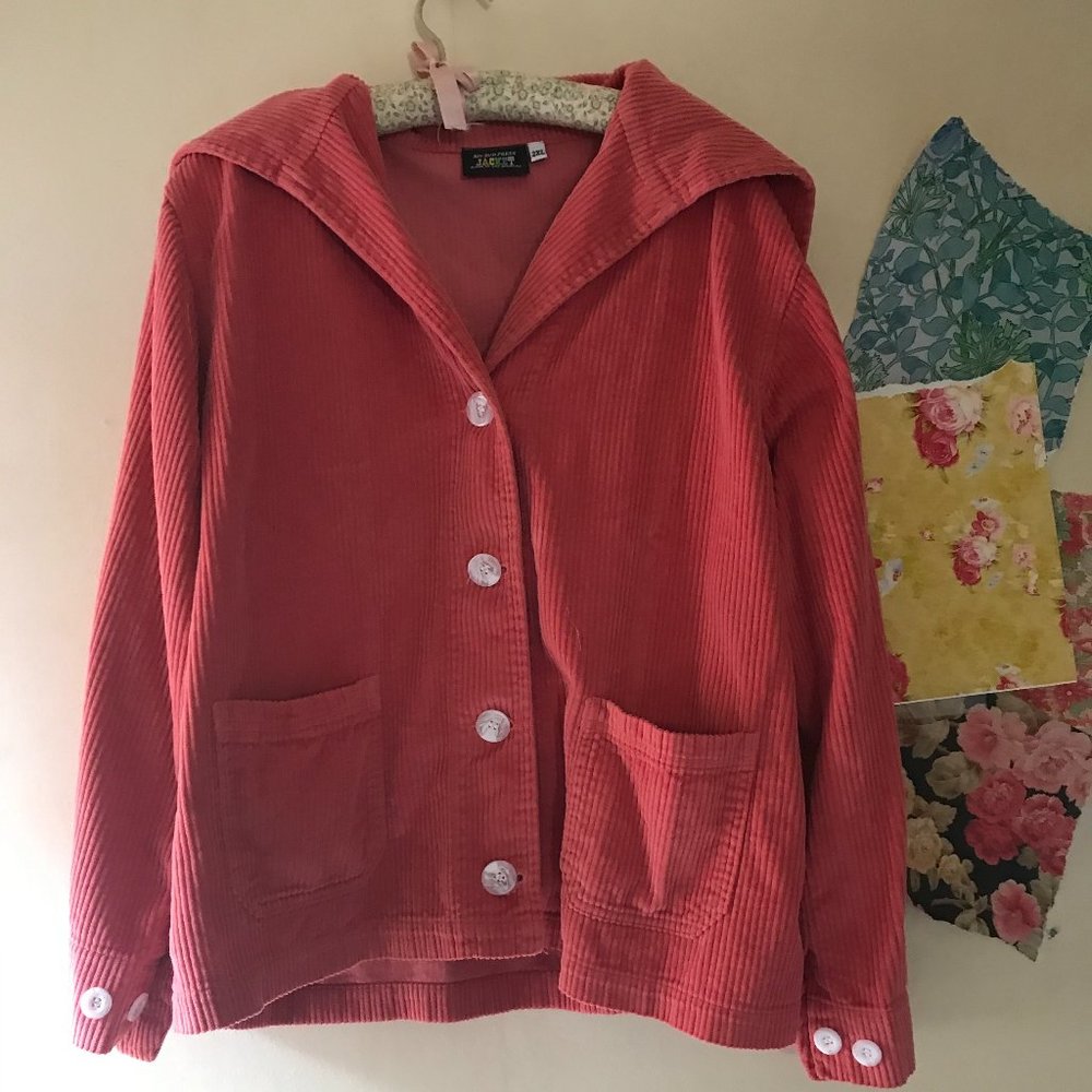 Big Bud Press Corduroy Sailor Jacket in Raspberry Sorbet